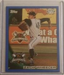 Zach Wheeler [Blue] Baseball Cards 2010 Topps Pro Debut Prices
