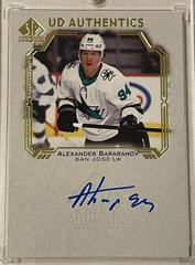 Alexander Barabanov #UDA-AB Hockey Cards 2021 SP Authentic UD Autographs Prices