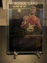 Bennedict Mathurin [Blue] Basketball Cards 2022 Panini Donruss Elite Rookie Yearbook Autographs Prices