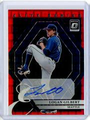 Logan Gilbert [Pandora Red] Baseball Cards 2022 Panini Donruss Optic Elite Series Signatures Prices
