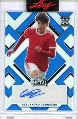 Alejandro Garnacho [Prismatic Blue] Soccer Cards 2022 Leaf Metal Autographs Prices