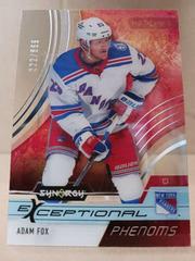 Adam Fox #EP-AF Hockey Cards 2021 Upper Deck Synergy Exceptional Phenoms Prices