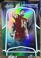 Sam Howell [Spectrum Green] #INT-4 Football Cards 2022 Panini Absolute Introductions Prices
