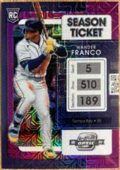 Wander Franco [Purple Mojo] #1 Baseball Cards 2022 Panini Chronicles Contenders Optic Prices