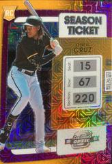Oneil Cruz [Purple Mojo] #3 Baseball Cards 2022 Panini Chronicles Contenders Optic Prices