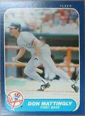 Don Mattingly Baseball Cards 1986 Fleer Prices