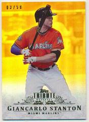 Giancarlo Stanton [Orange] #17 Baseball Cards 2013 Topps Tribute Prices