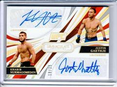 Khabib Nurmagomedov, Justin Gaethje #DA-KJG Ufc Cards 2021 Panini Immaculate UFC Dual Autographs Prices