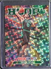Jayson Tatum [Hyper Green] Basketball Cards 2022 Panini Hoops Hoopla Prices