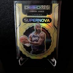 LeBron James [Yellow Flood] #6 Basketball Cards 2021 Panini Obsidian Supernova Prices
