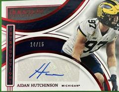 Aidan Hutchinson [Ruby] #II-AHU Football Cards 2022 Panini Immaculate Collegiate Introductions Autographs Prices