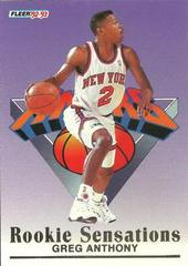 Greg Anthony Basketball Cards 1992 Fleer Rookie Sensations Prices