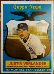 Justin Verlander [Black Back] #500 Baseball Cards 2008 Topps Heritage Prices