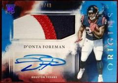 D'Onta Foreman [Patch Autograph Blue] Football Cards 2017 Panini Origins Prices