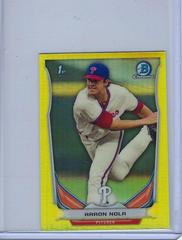 Aaron Nola [Yellow Refractor] #294 Baseball Cards 2014 Bowman Chrome Mini Prices