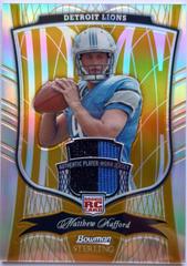 Matthew Stafford [Autograph Jersey Gold Refractor] #146 Football Cards 2009 Bowman Sterling Prices
