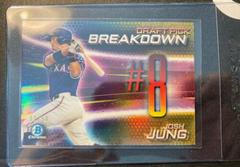 Josh Jung [Gold Refractor] #BSB-JJ Baseball Cards 2019 Bowman Draft Chrome Pick Breakdown Prices