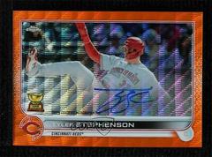 Tyler Stephenson [Orange Wave] #CVA-TST Baseball Cards 2022 Topps Chrome Veteran Autographs Prices