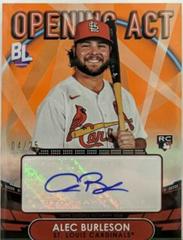 Alec Burleson [Orange] #OAA-AB Baseball Cards 2023 Topps Big League Opening Act Autographs Prices