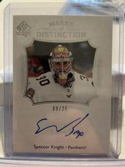 Spencer Knight #MD-SK Hockey Cards 2021 SP Authentic Marks of Distinction Autographs Prices
