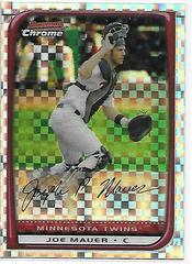 Joe Mauer [Xfractor] #38 Baseball Cards 2008 Bowman Chrome Prices