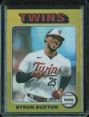 Byron Buxton [Gold Refractor] #126 Baseball Cards 2024 Topps Heritage Chrome Prices