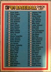 Checklist 1-120 [51 Tom Donahue] Baseball Cards 1981 Donruss Prices