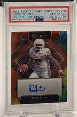 Vince Young [Tie Dye] Football Cards 2022 Panini Select Draft Picks Signatures Prices