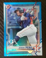 Jeremy Pena [Blue Foil] Baseball Cards 2021 Bowman 1st Edition Prices