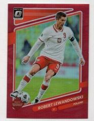 Robert Lewandowski [Optic Red] Soccer Cards 2021 Panini Donruss Road to Qatar Prices