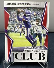 Justin Jefferson [Red Blue] #TD-10 Football Cards 2022 Panini Rookies & Stars Touchdown Club Prices