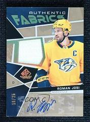 Roman Josi [Autograph] Hockey Cards 2021 SP Game Used Authentic Fabrics Prices