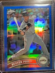 Buster Posey [Blue Refractor] Baseball Cards 2011 Topps Chrome Prices