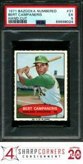 Bert Campaneris [Hand Cut] Baseball Cards 1971 Bazooka Numbered Prices