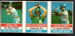 Dave Lopes, Mike Ivie, Rollie Fingers [Hand Cut Panel] Baseball Cards 1976 Hostess Prices