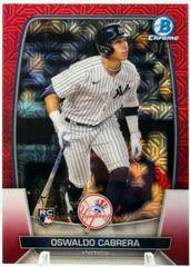 Oswaldo Cabrera [Red] #33 Baseball Cards 2023 Bowman Chrome Prices