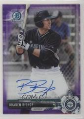 Braden Bishop [Purple Refractor] #CPA-BBI Baseball Cards 2017 Bowman Chrome Prospects Autographs Prices