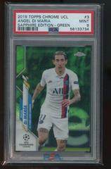 Angel Di Maria [Green] #3 Soccer Cards 2019 Topps Chrome UEFA Champions League Sapphire Prices