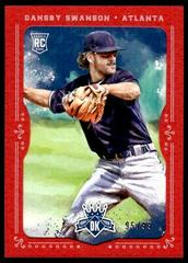 Dansby Swanson [A Night Framed Red] Baseball Cards 2017 Panini Diamond Kings Prices