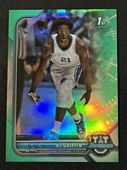 AJ Griffin [Chrome Aqua Refractor] #11 Basketball Cards 2021 Bowman University Prices