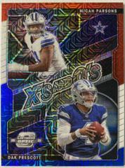 Dak Prescott, Micah Parsons [Red White Blue] #XO-8 Football Cards 2021 Panini Contenders Optic Xs and Os Prices