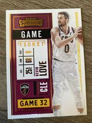 Kevin Love [Red Ticket] #1 Basketball Cards 2020 Panini Contenders Prices