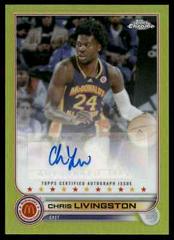 Chris Livingston [Yellow] Basketball Cards 2022 Topps Chrome McDonald's All-American Autographs Prices