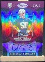 Christian Gonzalez [Purple] #RRCS-3 Football Cards 2023 Panini Certified Rookie Roll Call Signatures Prices