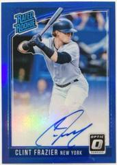 Clint Frazier [Blue] Baseball Cards 2018 Panini Donruss Optic Rated Rookie Signatures Prices