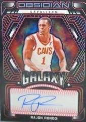 Rajon Rondo [Red] #GA-RRO Basketball Cards 2021 Panini Obsidian Galaxy Autographs Prices