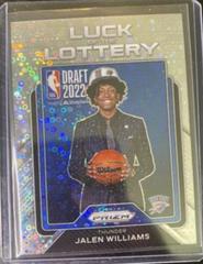 Jalen Williams [Fast Break] #1 Basketball Cards 2022 Panini Prizm Luck of the Lottery Prices