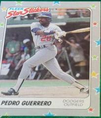 Pedro Guerrero Baseball Cards 1988 Fleer Star Stickers Prices