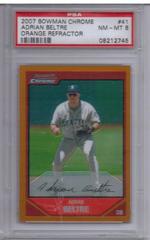 Adrian Beltre [Orange Refractor] #41 Baseball Cards 2007 Bowman Chrome Prices