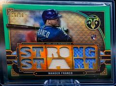 Wander Franco [Emerald] #TTR-WF2 Baseball Cards 2022 Topps Triple Threads Relics Prices